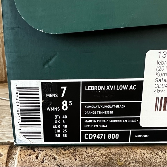 Atmos x Nike LeBron 16 Low “Safari” - Picture 9 of 9